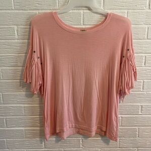 True Craft Fringe Sleeve Top